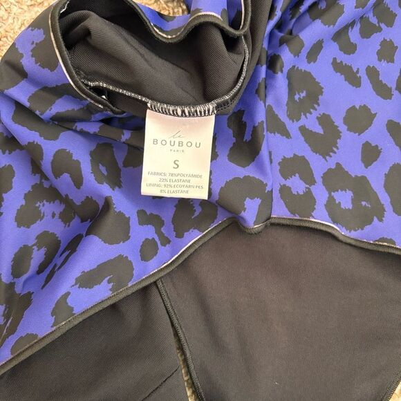 Le Boubou Parisian Blue Cheetah Print One Piece Swimsuit Size Small - Picture 5 of 6